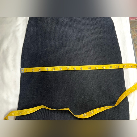 BARDOT Black knit turtleneck one‎ shoulder midi dress size - Picture 14 of 15